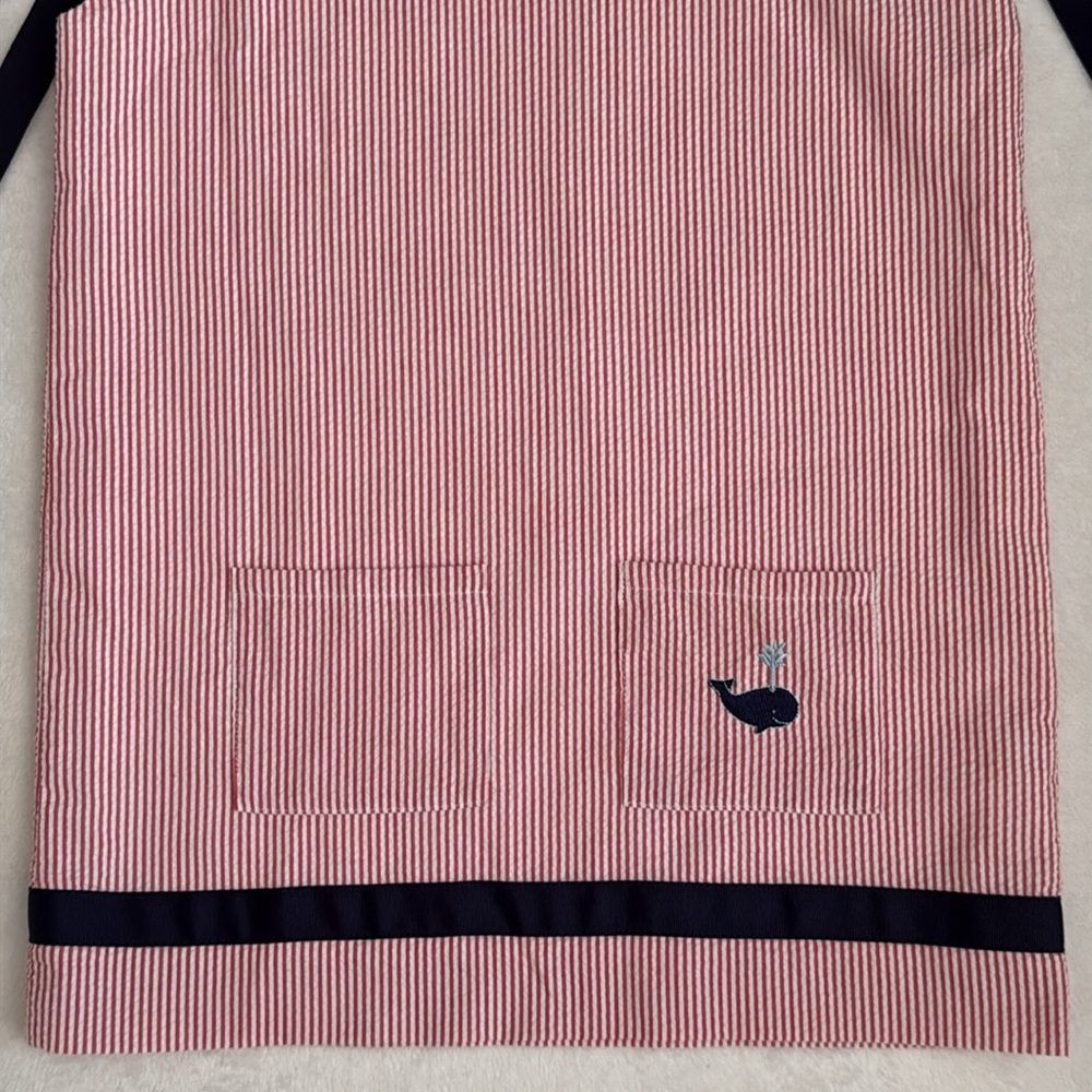 {CPC} Classic Prep | Seersucker Embroidered Whale Dress Red/White/Blue (4T) - Picture 7 of 15